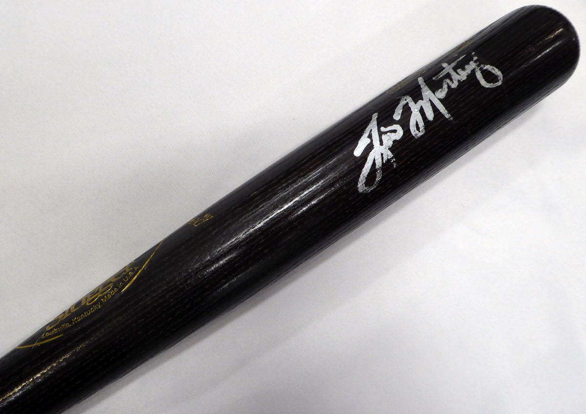 Tino Martinez Autographed Louisville Slugger T141 Game Issued Bat Seattle Mariners Beckett Bas Qr #Bh26896