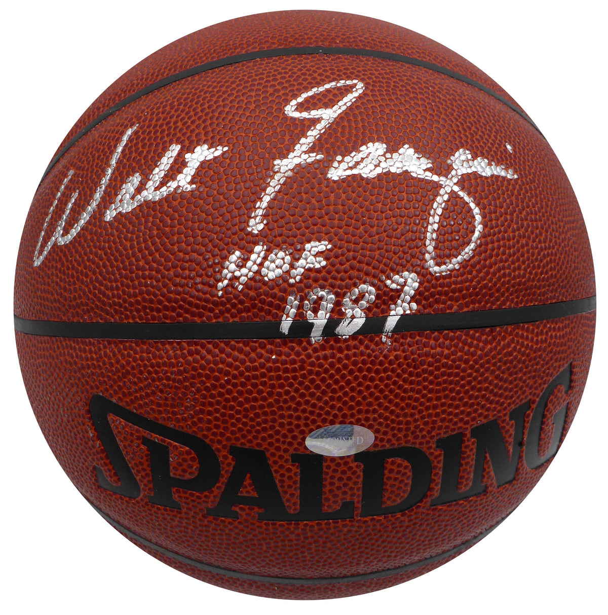 Walt Frazier Autographed Spalding I /O Basketball New York Knicks "Hof 1987" Jsa #At76256