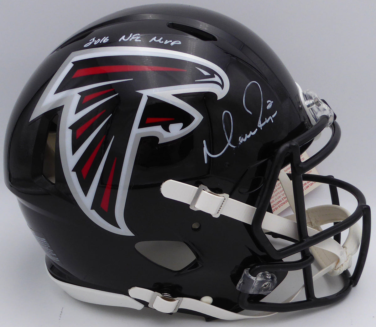 Matt Ryan Autographed Black Full Size Authentic Helmet Atlanta Falcons "2016 NFL Mvp" (Smudged) Beckett Bas Qr #Wl25976