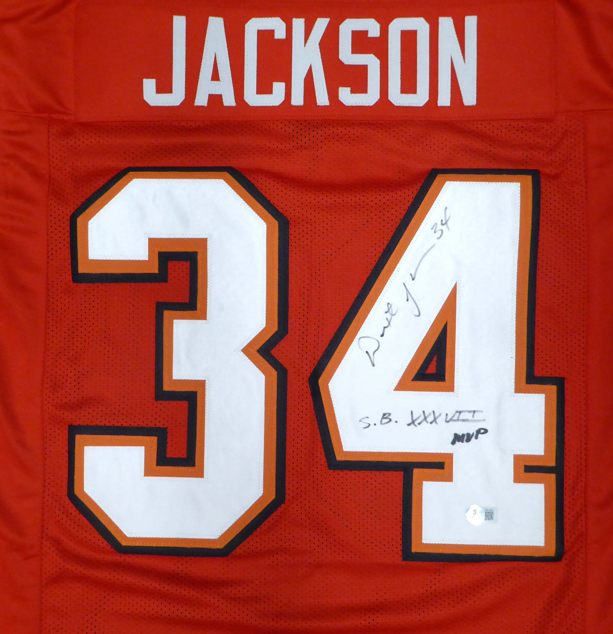 Tampa Bay Buccaneers Dexter Jackson Autographed Red Jersey "S.B. Xxxvii Mvp" Beckett Bas Qr #Bn14840