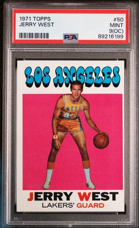 Basketball Topps Jerry West 1971 Topps #50 PSA 9 (Oc)