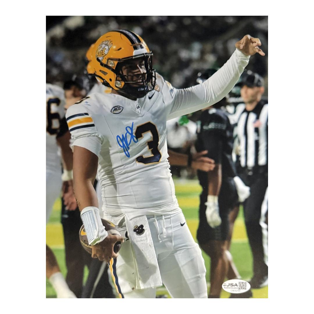 Jaron-Keawe Sagapolutele Signed California Pose 7 Football 8X10 Photo (Jsa)