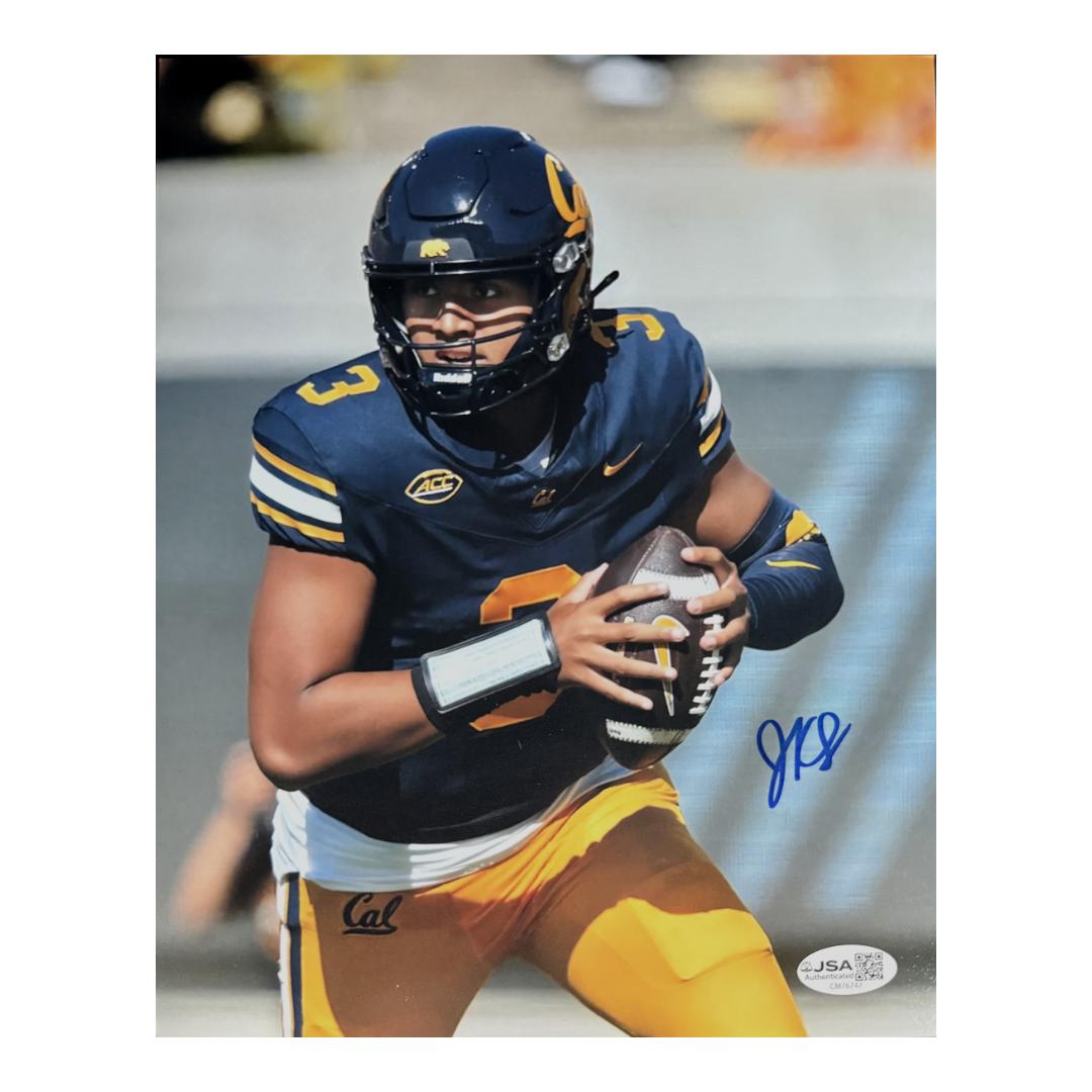 Jaron-Keawe Sagapolutele Signed California Pose 9 Football 8X10 Photo (Jsa)