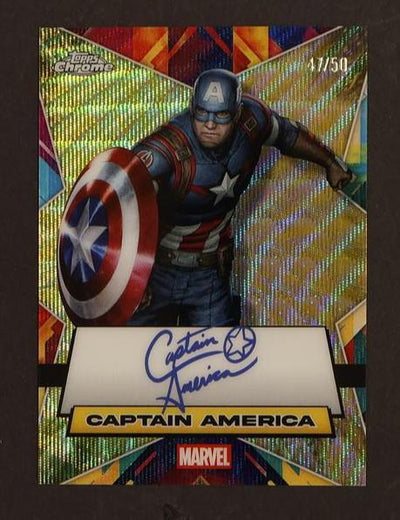 Sports Topps 2025 Topps Marvel Chrome Captain America #Fa-Ca Facsimile Auto /50