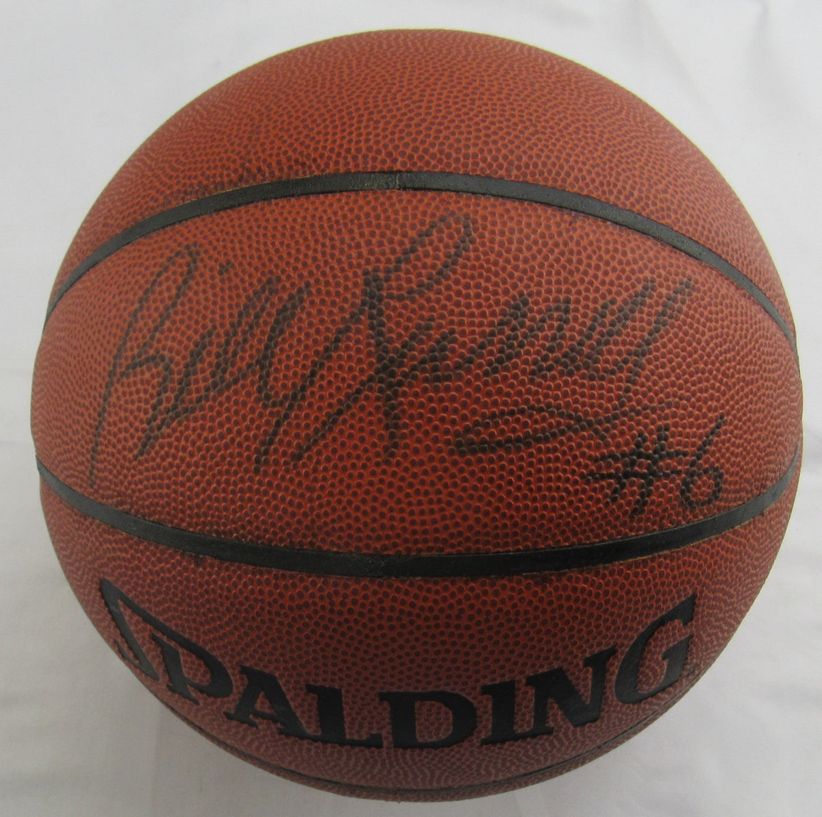 Bill Russell Signed Auto Spalding Basketball Jsa Loa