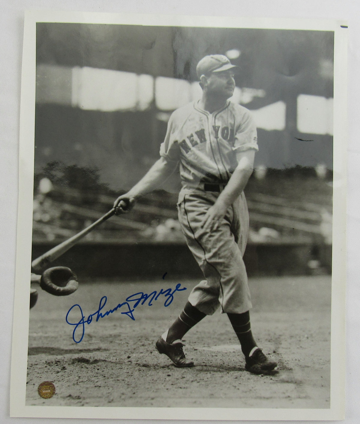 Johnny Mize Signed Auto 8X10 Photo Steiner Hologram