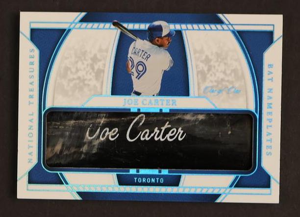 Pokémon Panini 2020 Panini National Treasures Np-Np-Jc Joe Carter Bat Nameplates Toronto