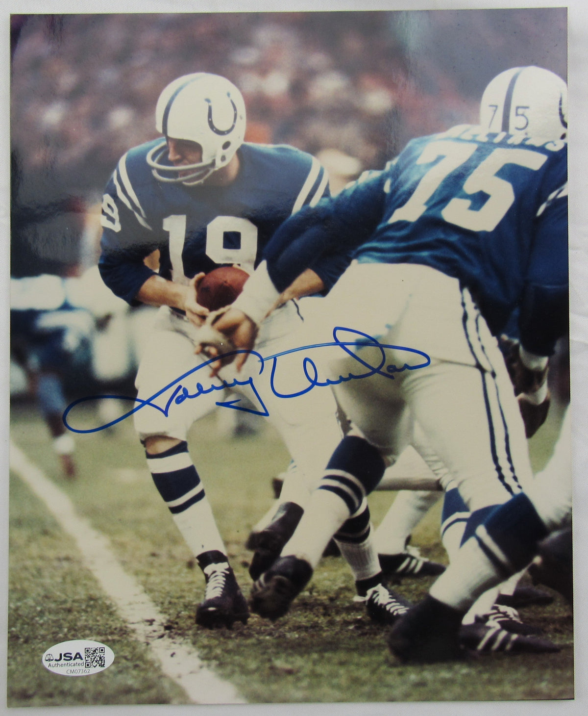 Johnny Unitas Signed Auto 8X10 Photo Jsa Cm07362