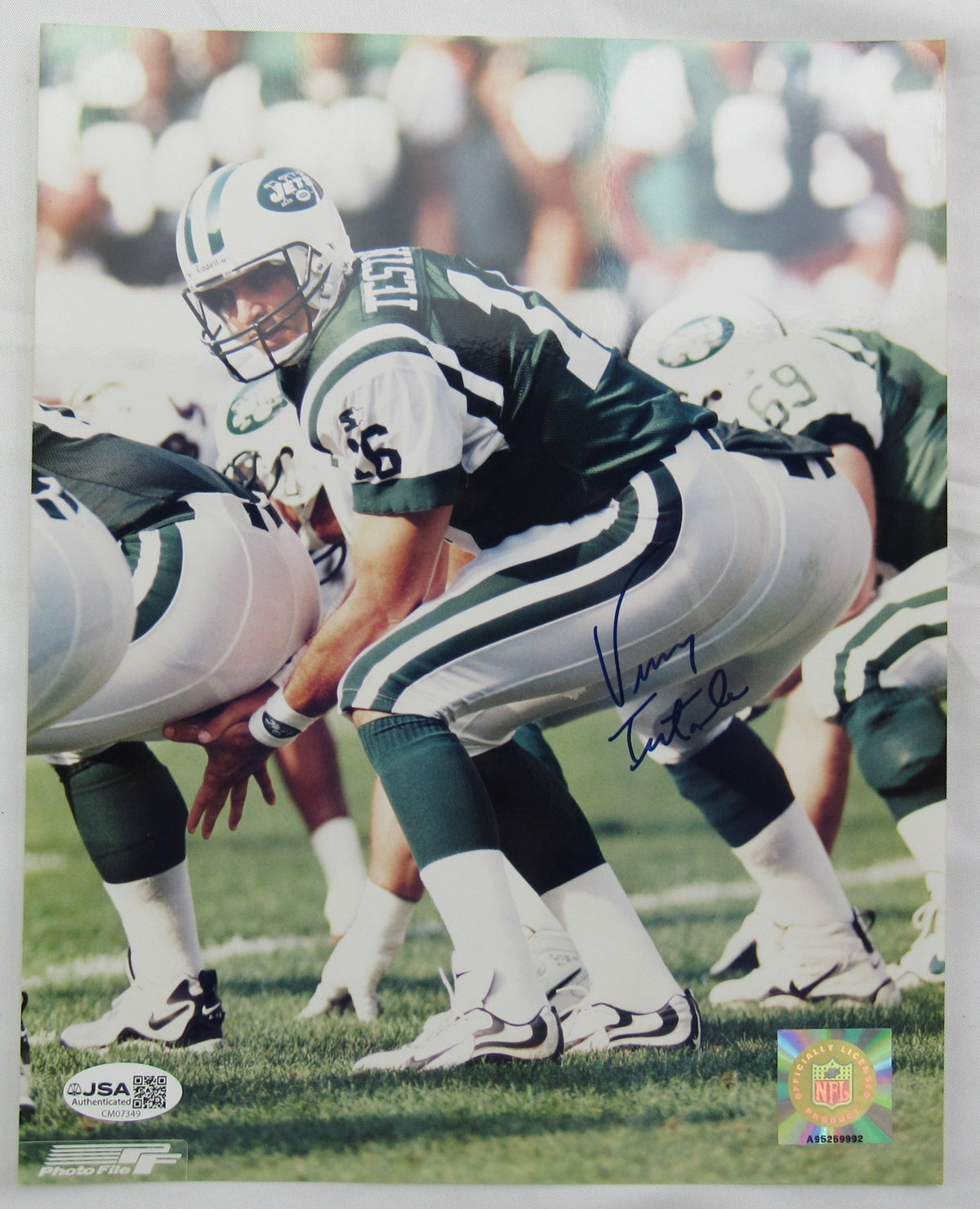 Vinny Testaverde Signed Auto 8X10 Photo Jsa Cm07349