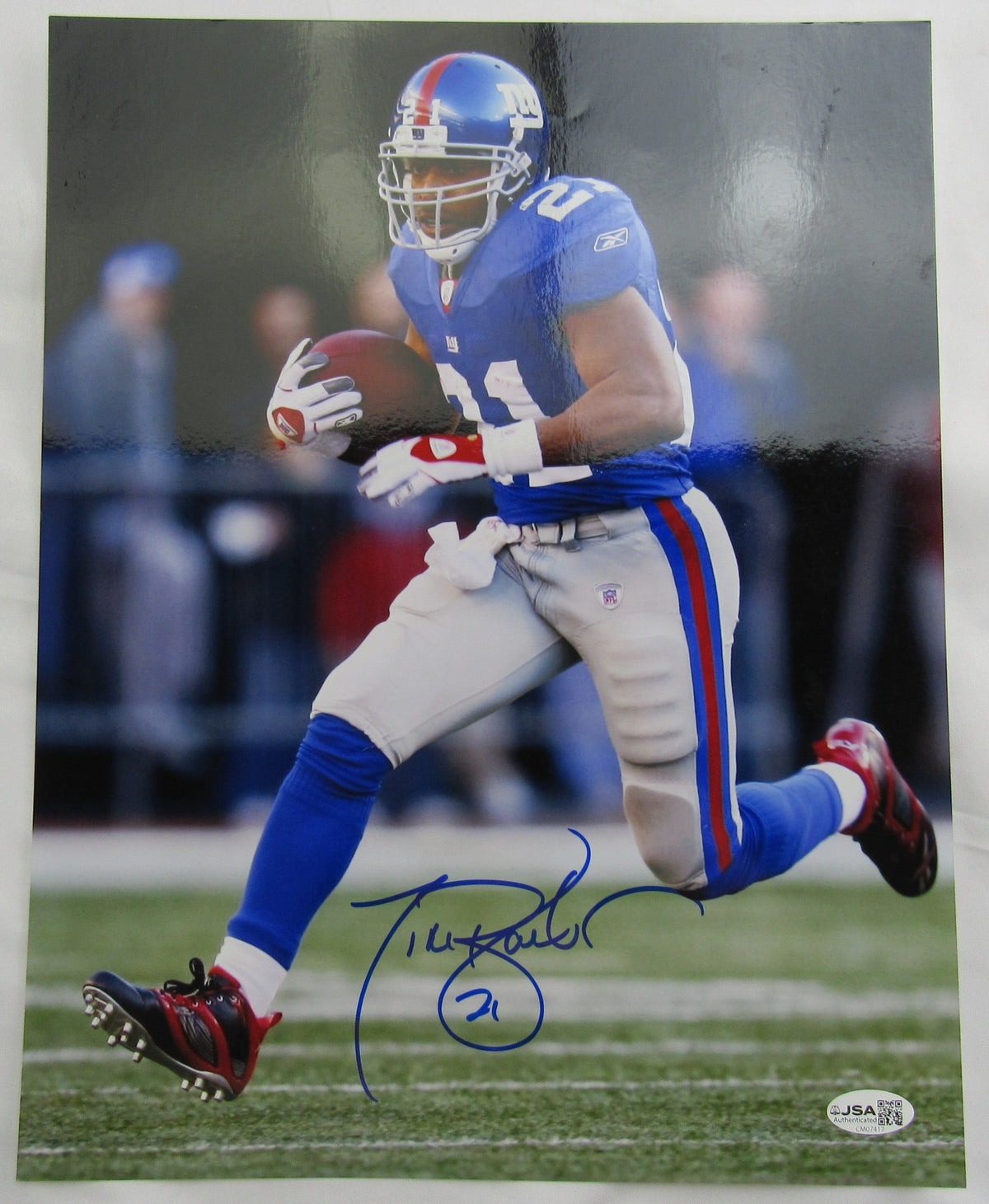 Tiki Barber Signed Auto 11X14 Photo Jsa Cm07417