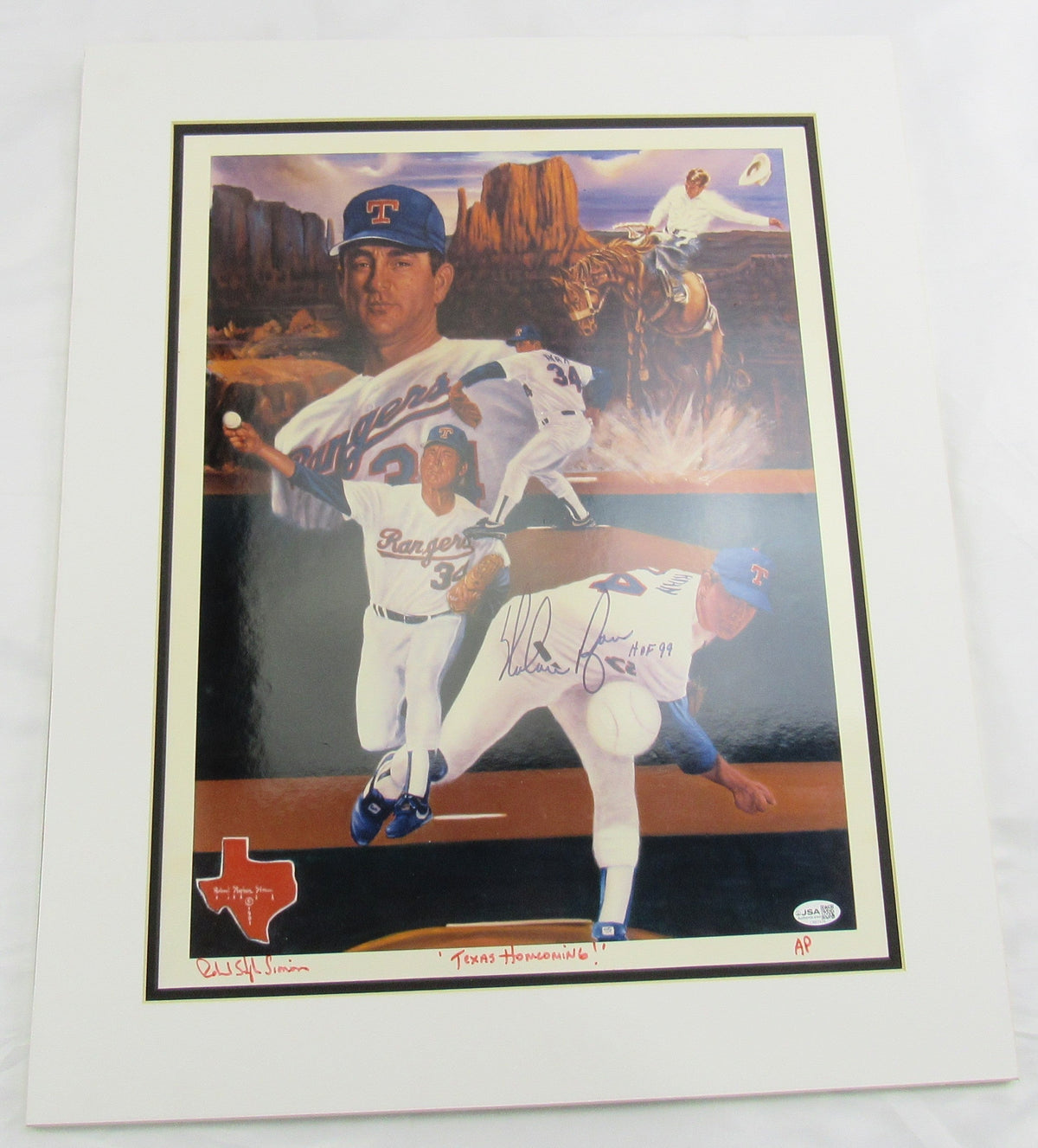 Nolan Ryan Signed Auto Matted 16X20 Photo Jsa Cm07479