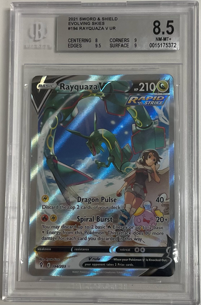 Pokémon Rayquaza V 194/203 Evolving Skies - 2021 Pokemon - BGS 8.5