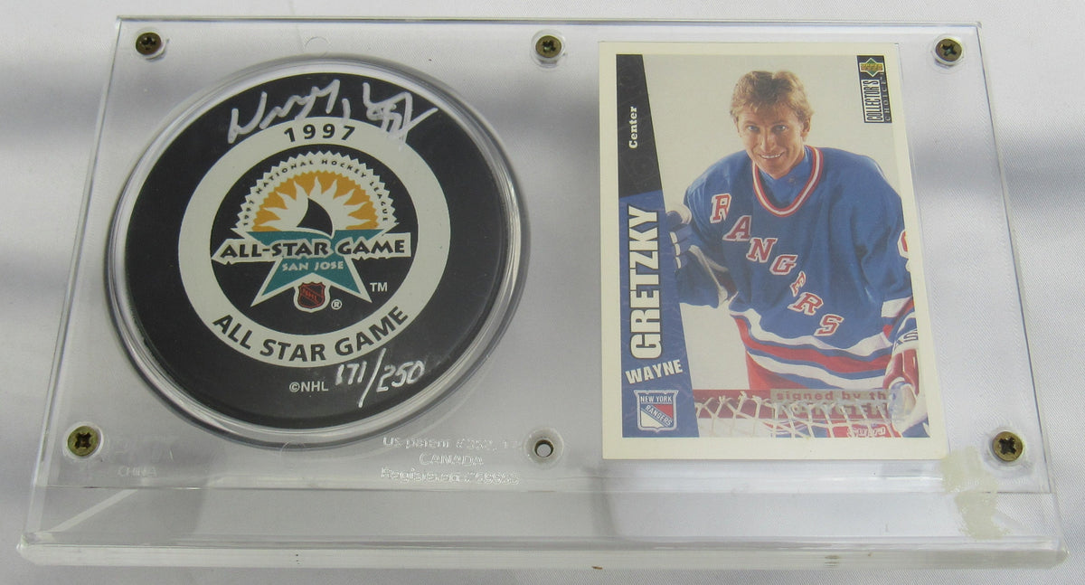 Wayne Gretzky Signed Auto All Game Star Puck Uda Loa W/ Box