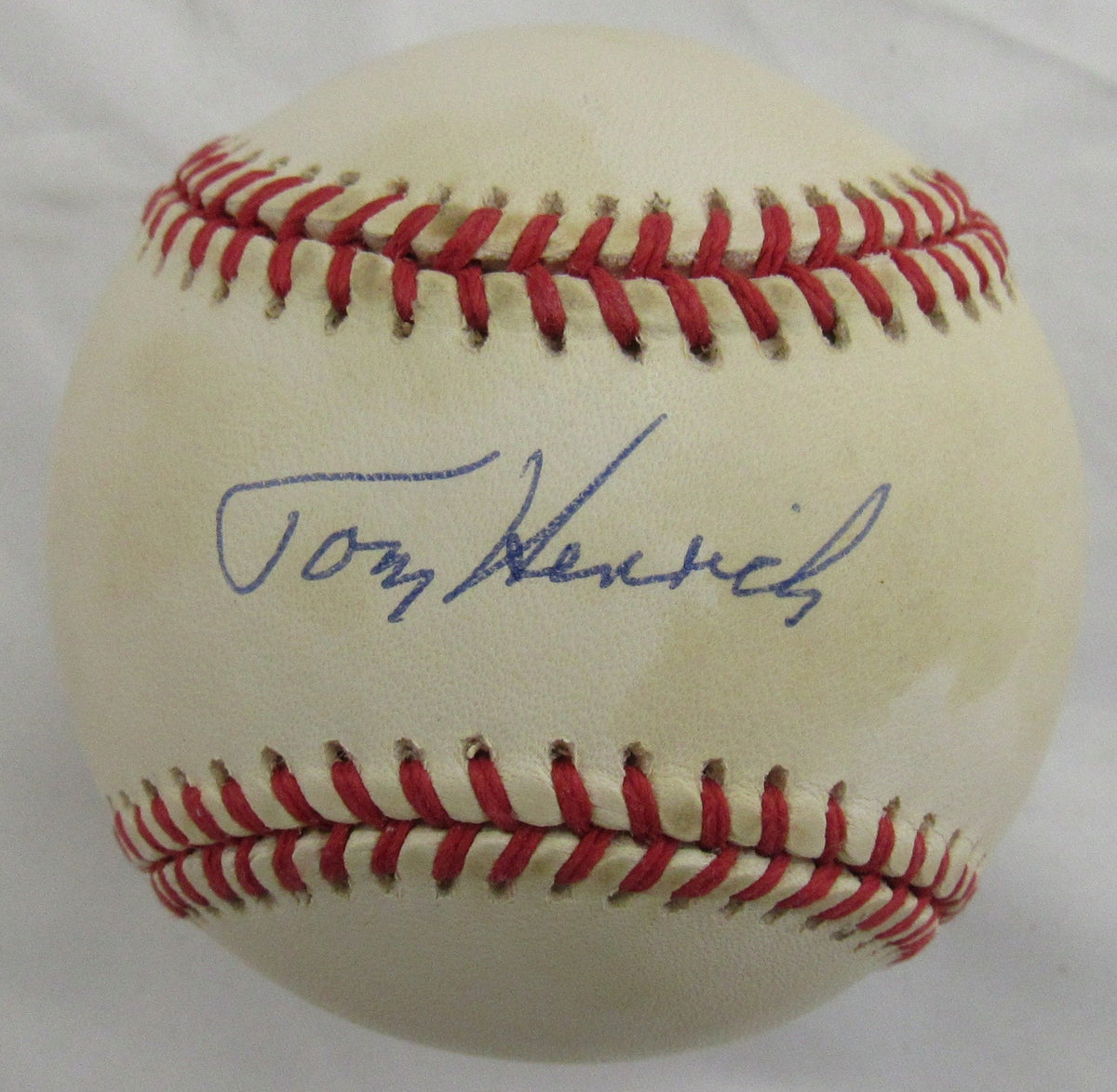 Tom Henrich Signed Auto Rawlings Baseball PSA/Dna F17012