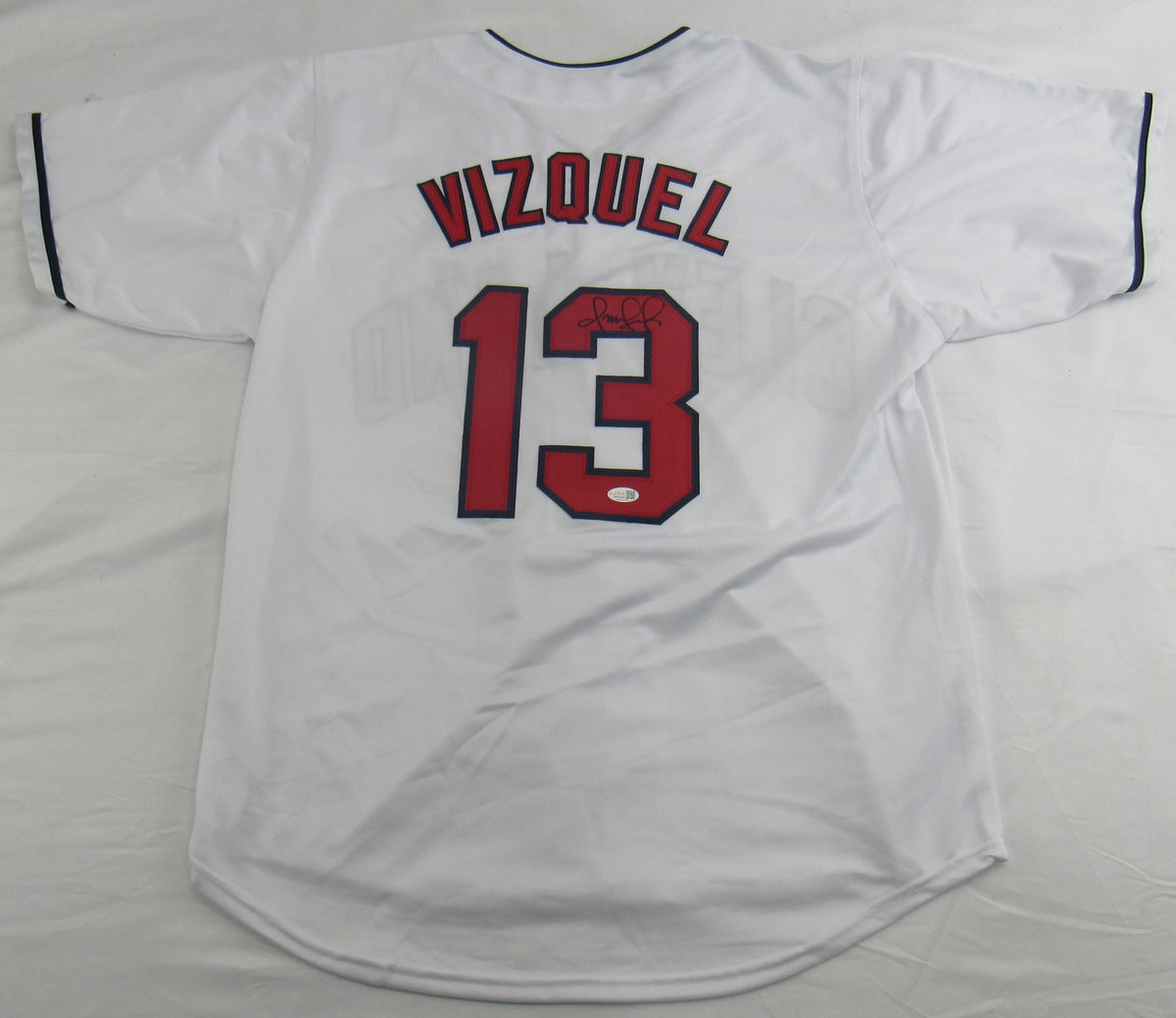 Omar Vizquel Signed Jersey Beckett Jsa Certified