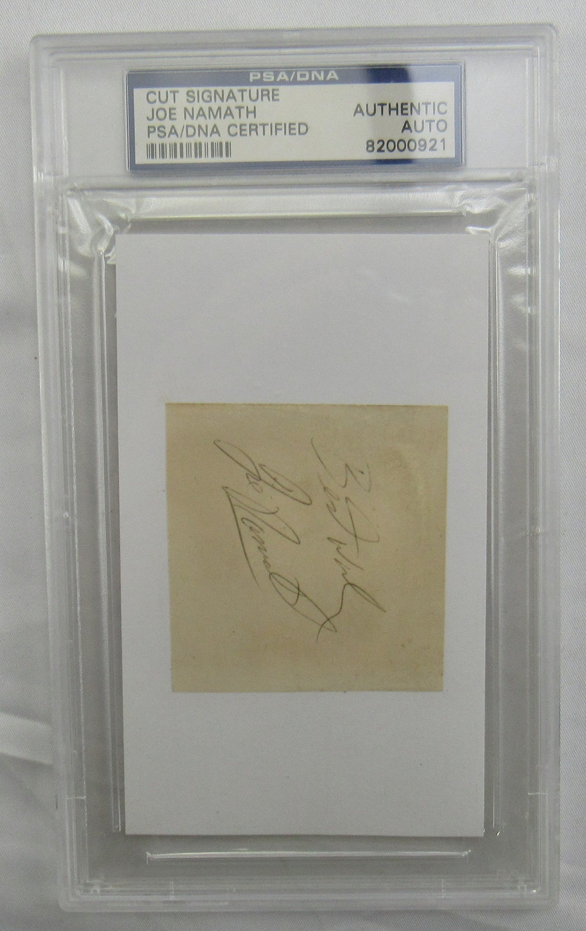 Joe Namath Cut Signed Auto PSA/Dna Encapsulated Vi