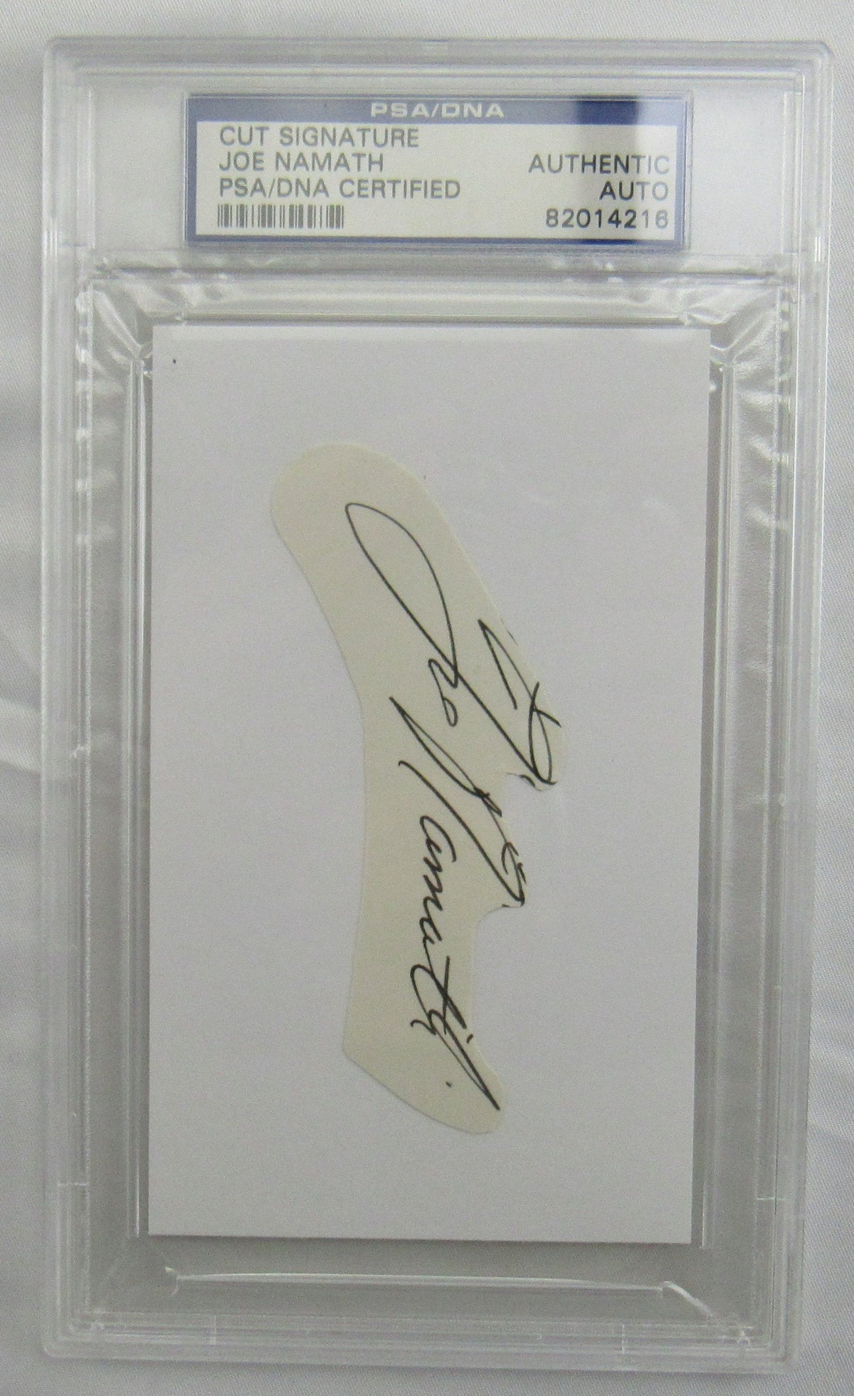 Joe Namath Cut Signed Auto PSA/Dna Encapsulated Xiv