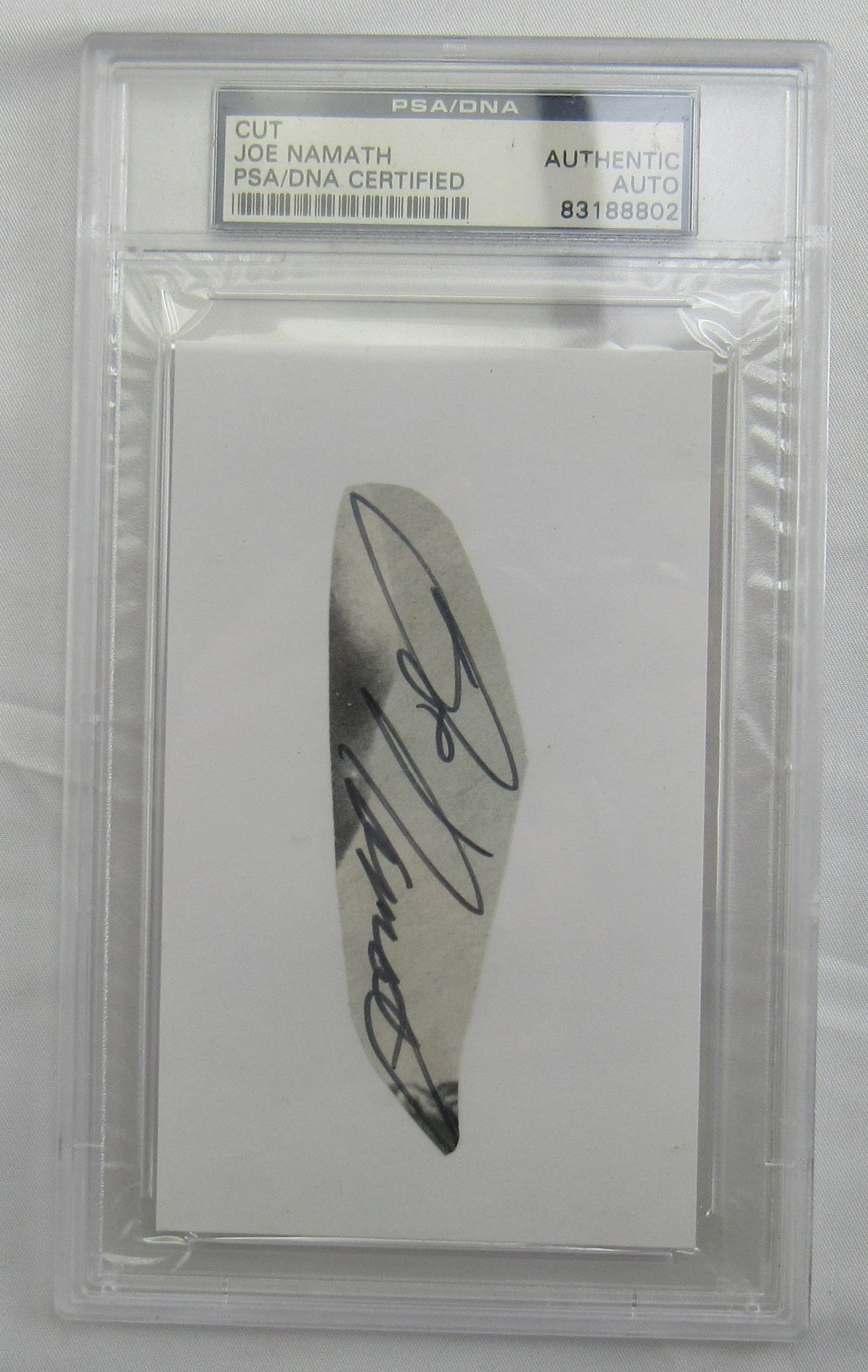 Joe Namath Cut Signed Auto PSA/Dna Encapsulated Xv