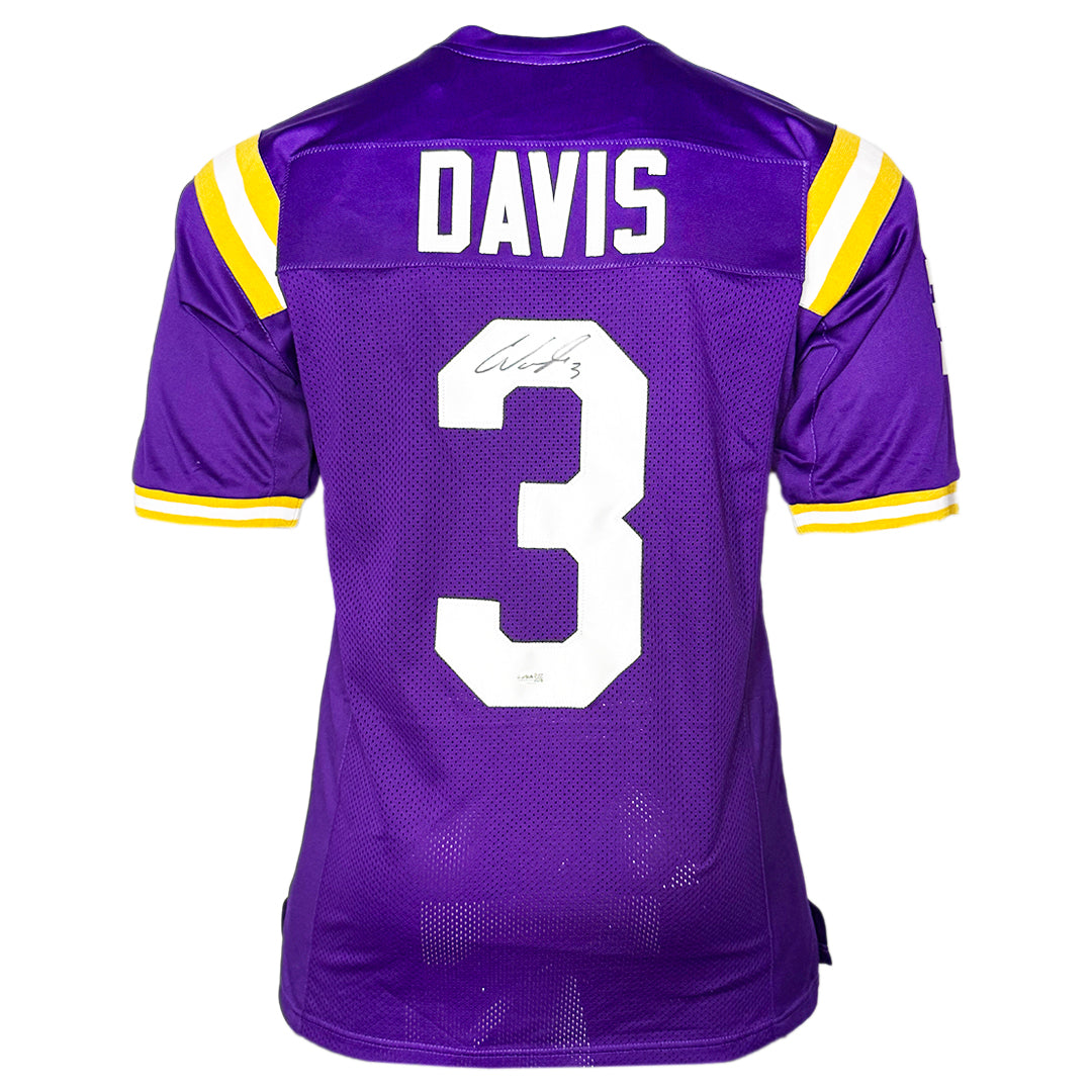 Craig Davis Signed Lsu College Purple Football Jersey (Jsa)