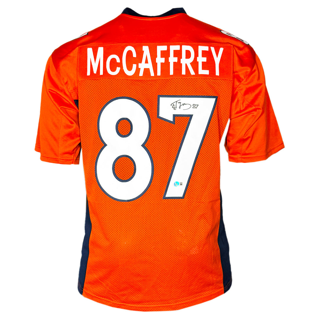 Ed Mccaffrey Signed Denver Orange Football Jersey (Beckett)