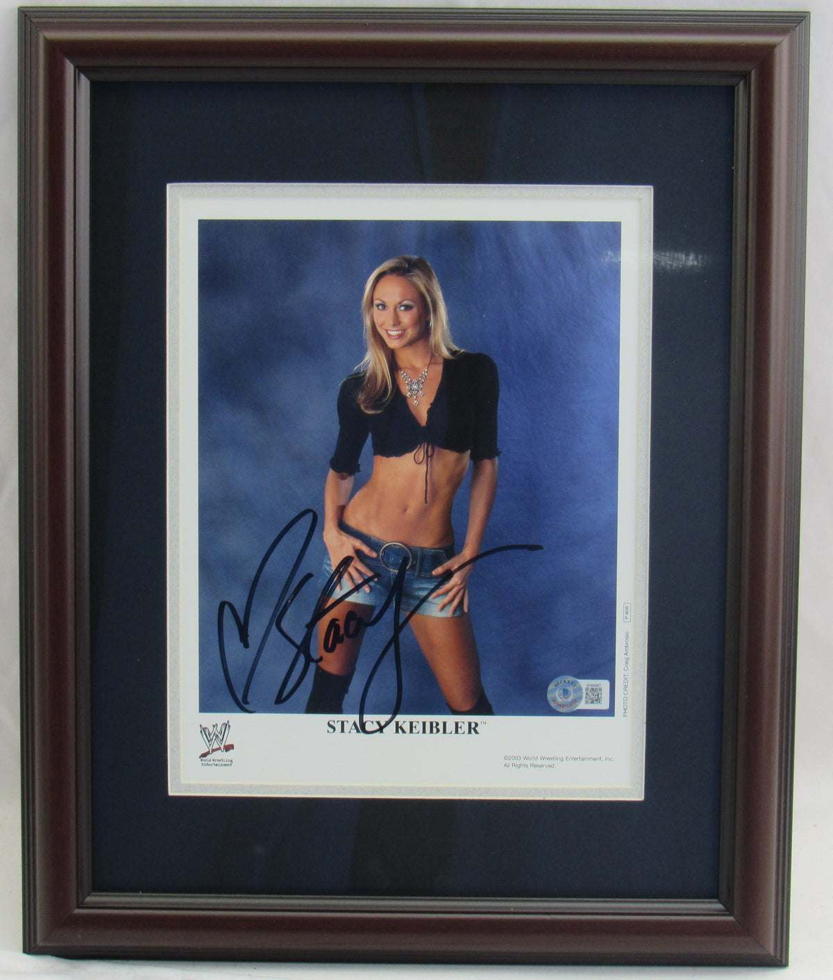 Stacy Keibler Signed Framed 8X10 Photo Beckett Holo