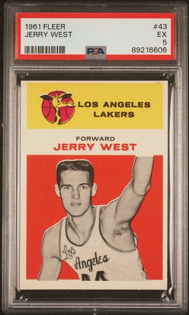 Basketball Jerry West 1961 Fleer #43 PSA 5