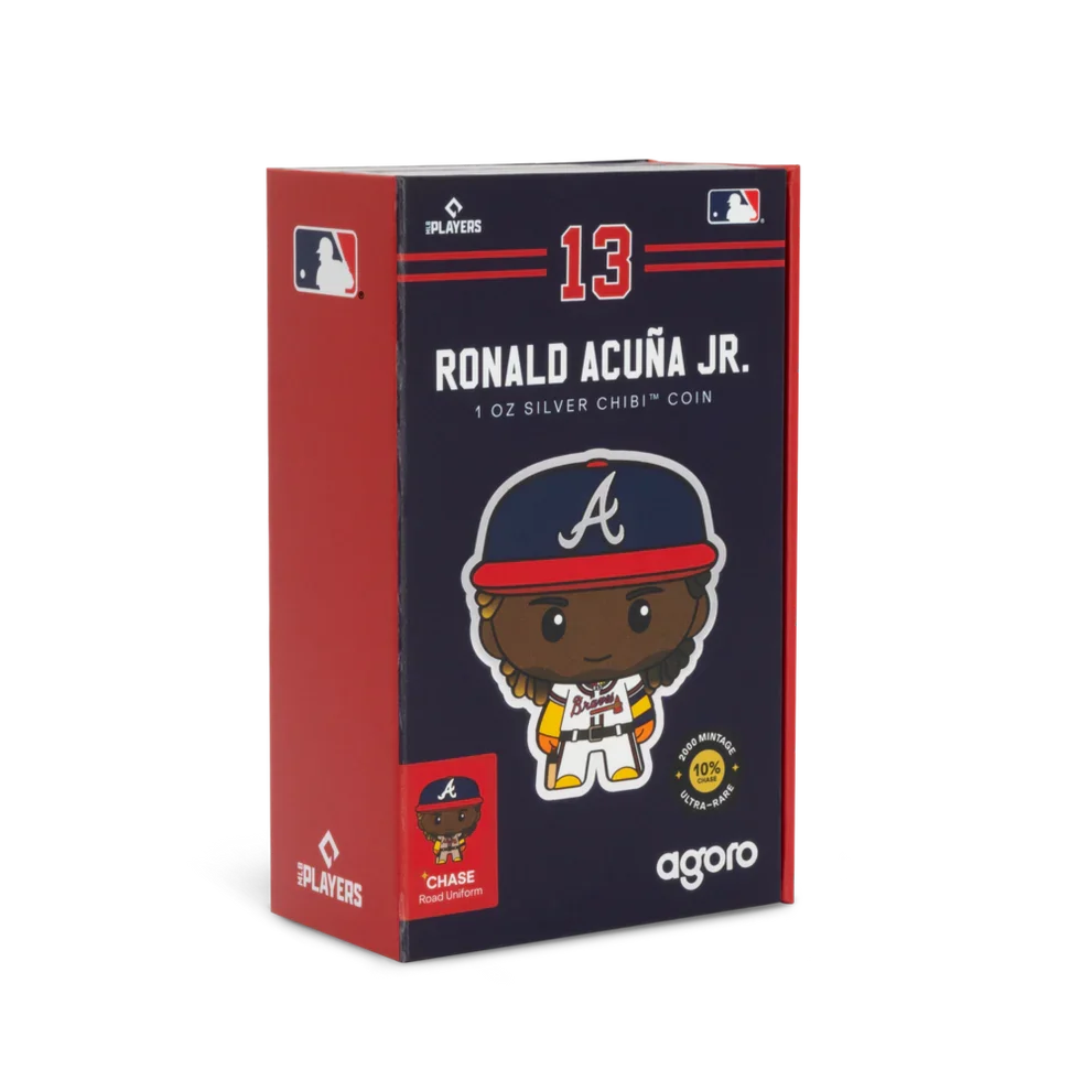 Baseball 2025 Niue Major League Baseball Players Chibi Ronald Acuna .Jr 1 Oz Silver Coin
