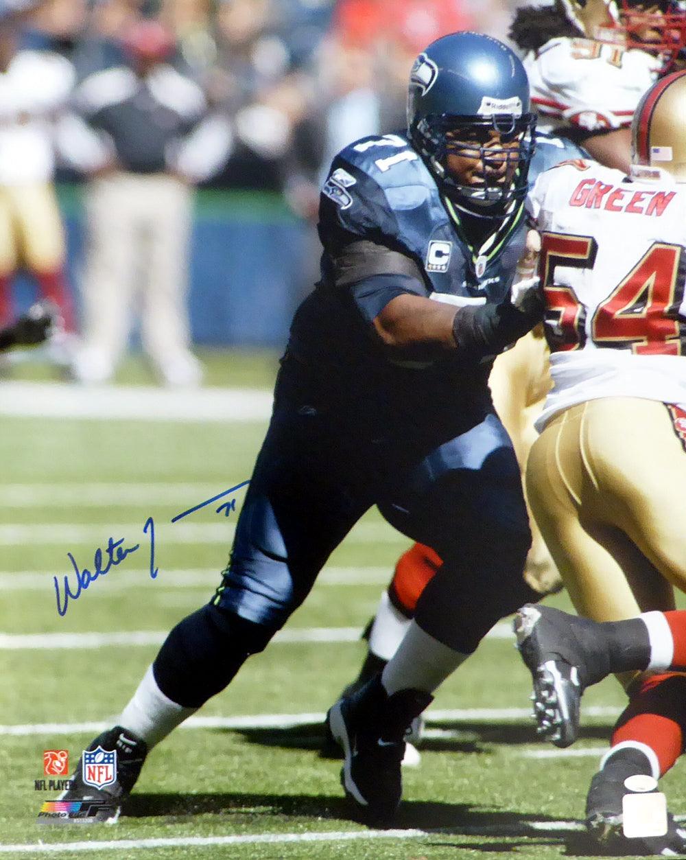 Walter Jones Autographed 16X20 Photo Seattle Seahawks Mcs Holo Stock #124709