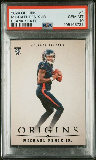 Sports Panini Michael Penix Jr. 2024 Panini Origins Blank Slate Rookie Card PSA 10