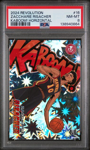 Basketball Panini Zaccharie Risacher 2024 Panini Revolution Kaboom Rc PSA 8