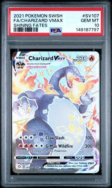 Pokémon Charizard VMAX 2021 Pokemon Shining Fates #Sv107/Sv122 PSA 10