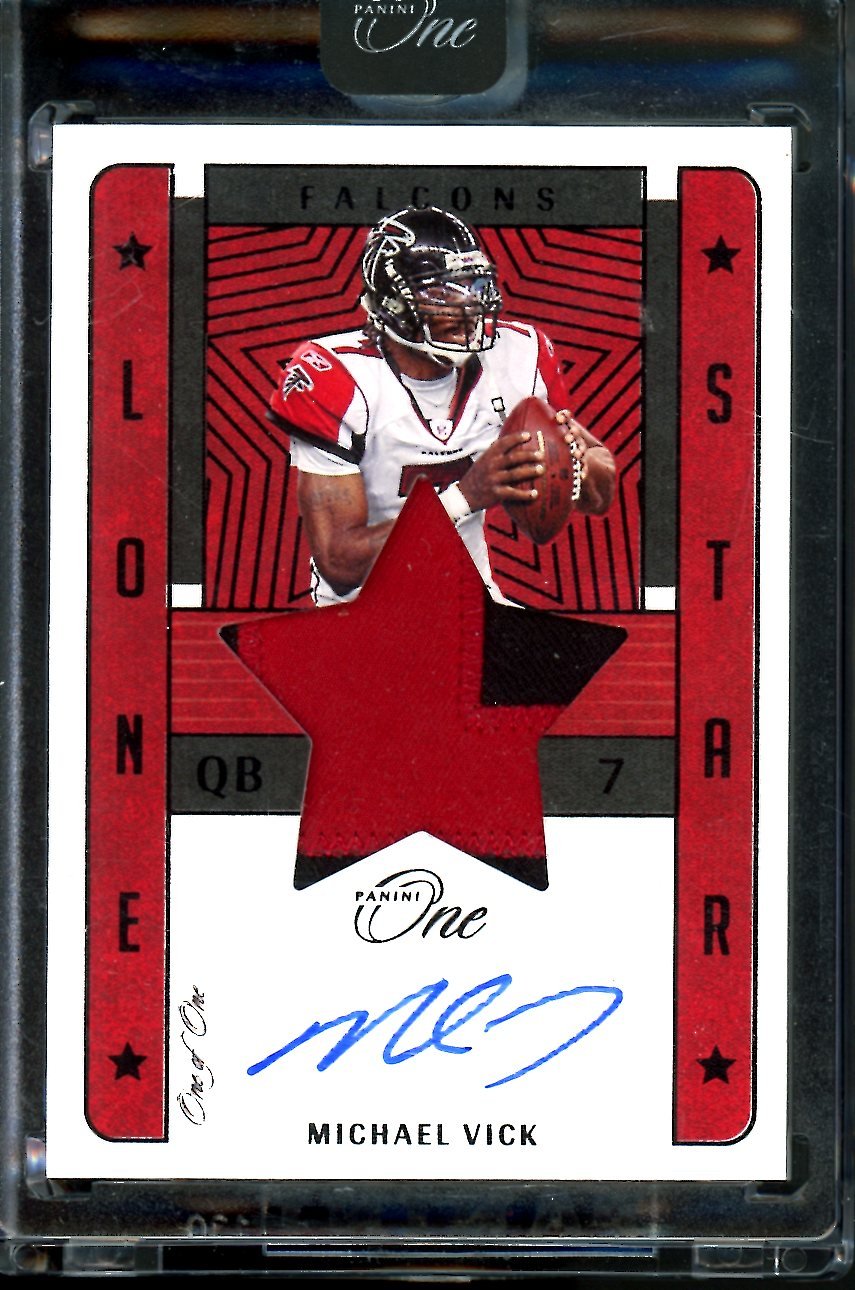 2022 Panini One Michael Vick Lonestar Patch Auto 1/1 Falcons