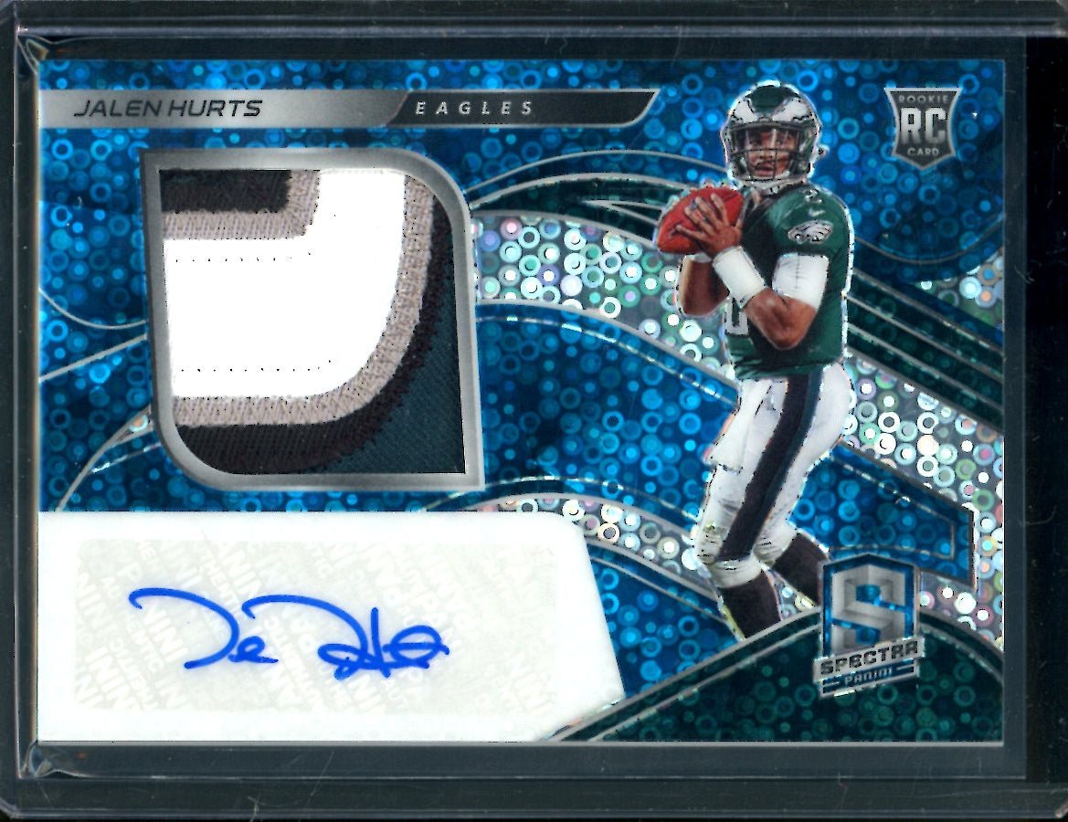 2020 Panini Spectra Jalen Hurts Rookie Rpa Blue Disco /60 Eagles