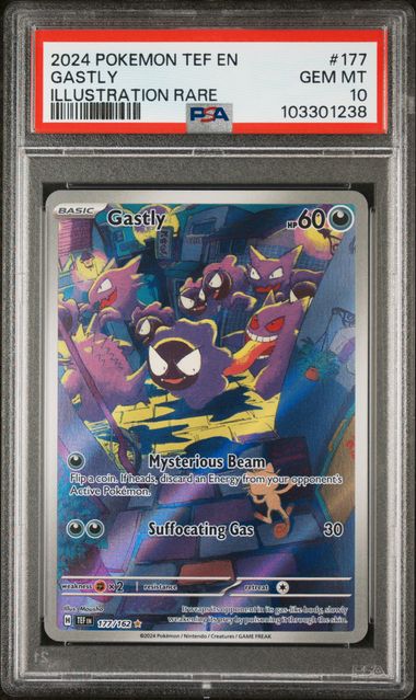 [PSA 10 - Gem Mt] Gastly #177 - Illustration Rare - Temporal Forces (2024)