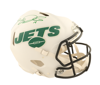 Football Sam Darnold Autographed Signed Jets Full-Size Authentic On-Field Flat White Alternate Speed Helmet (Beckett)