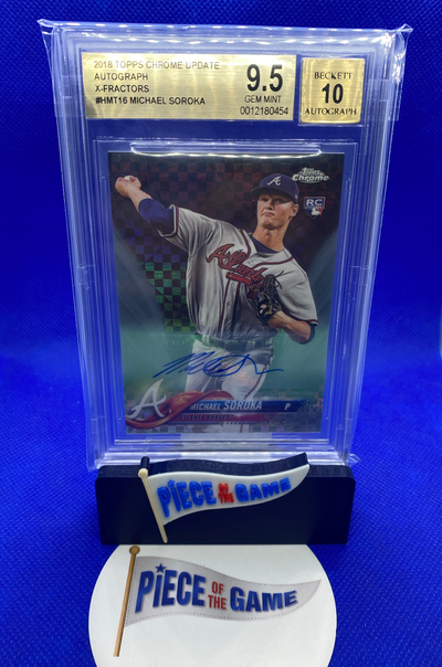 Baseball Topps Mike Soroka 2018 Topps Update X-Fractors Auto /125 BGS/Beckett 9.5/10