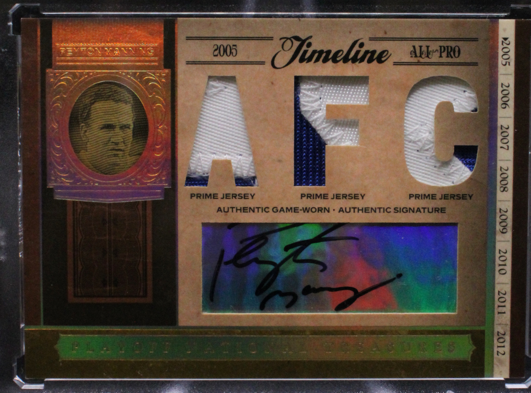 Sports 2006 National Treasures Football - Peyton Manning Tl-Pm - Triple Prime Patch Auto /11