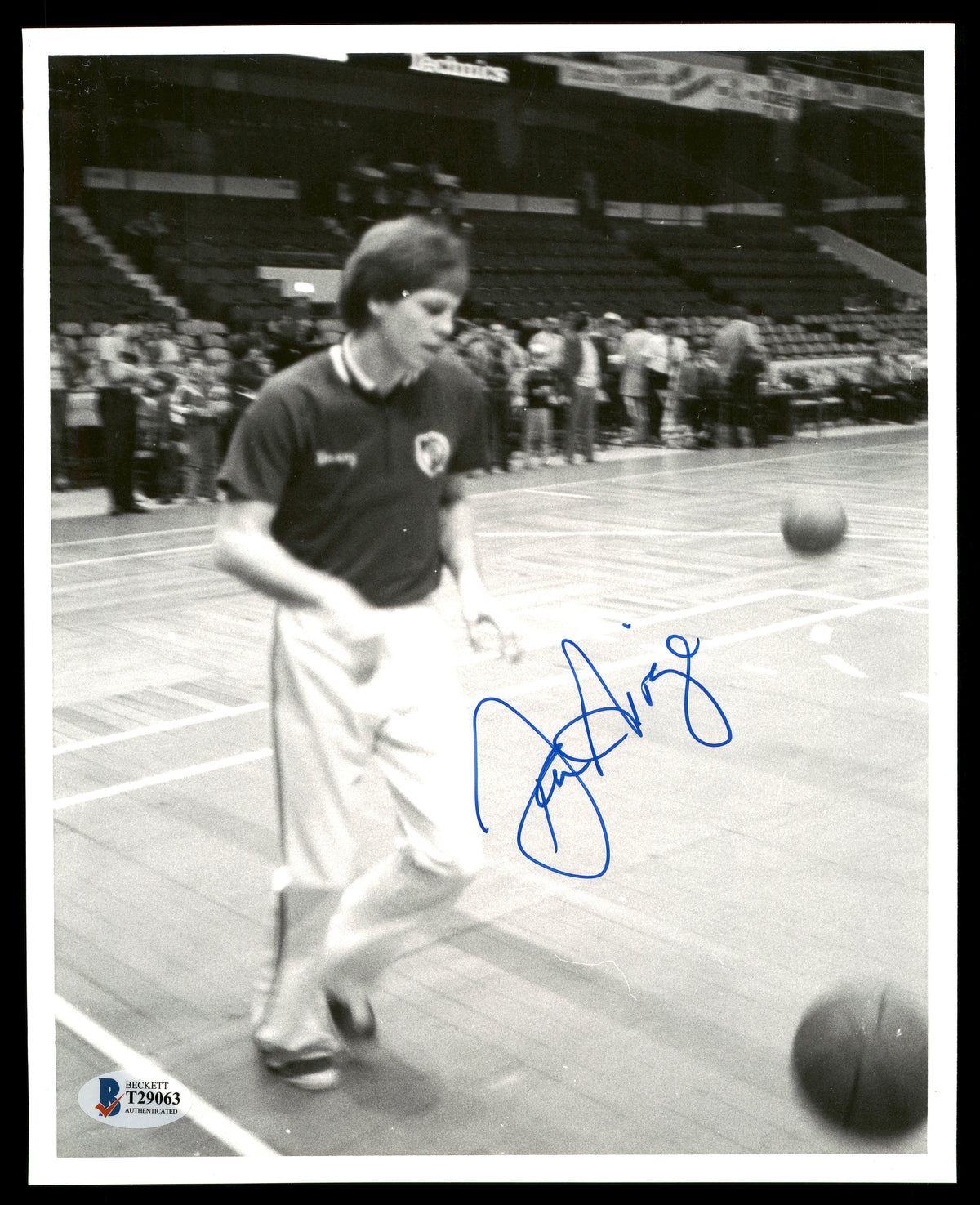 Danny Ange Autographed 8X10 Photo Boston Celtics Vintage Beckett Bas #T29063