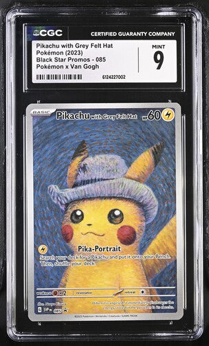 Pokémon Pikachu With Grey Felt Hat 2023 Pokemon Black Star Promo #085 CGC 9