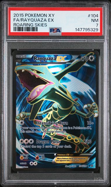 Pokémon PSA 7 XY Roaring Skies #104 Fa/Rayquaza EX