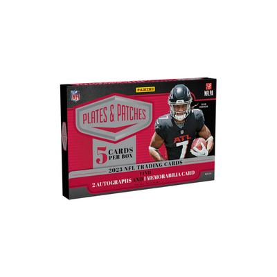 Football Panini 2023 Panini Plates & Patches Football Hobby 12 Box Case