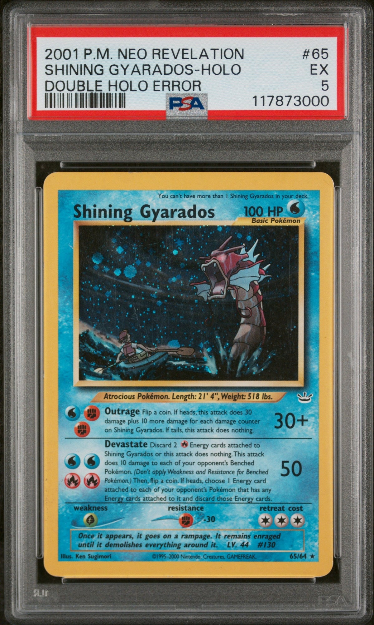 Sports PSA 5 Shining Gyarados #65/64 Neo Revelation Unlimited
