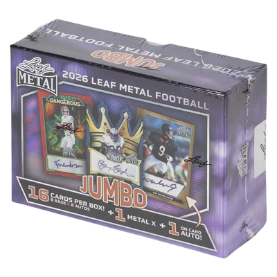Sports 2026 Leaf Metal Football Hobby Jumbo Box