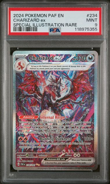 Pokémon Charizard 2024 Pokemon Paldean Fates Special Illustration Rare #234/091 PSA 9