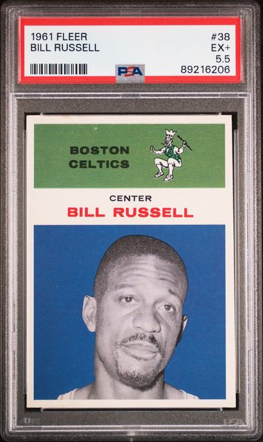 Basketball Bill Russell 1961 Fleer #38 PSA 5.5