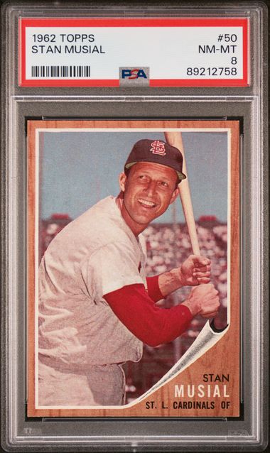 Baseball Topps Stan Musial 1962 Topps #50 PSA 8