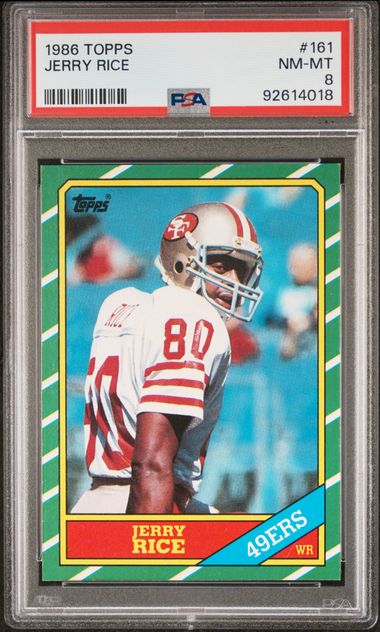 Sports Topps Jerry Rice 1986 Topps #161 PSA 8