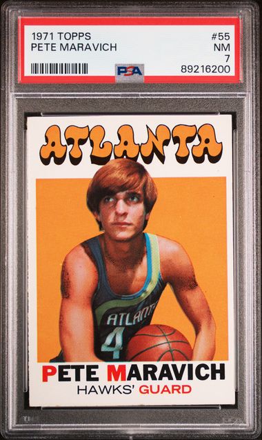 Basketball Topps Pete Maravich 1971 Topps #55 PSA 7