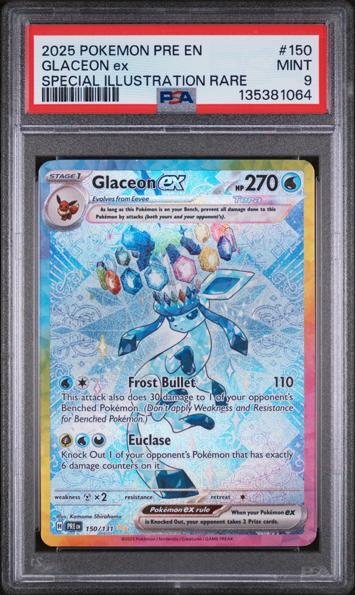 Pokémon PSA 9 Glaceon EX Special Illustration Rare