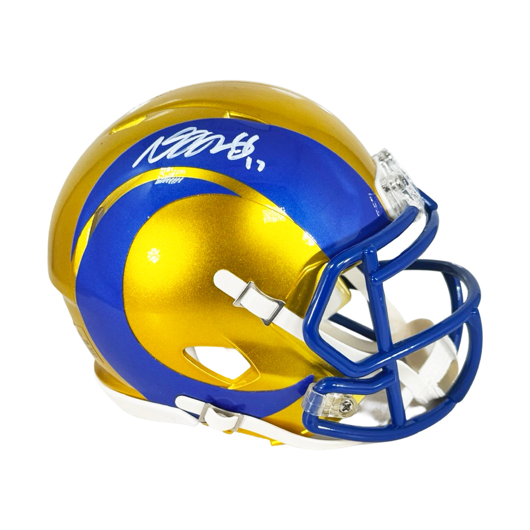 Davante Adams Signed Los Angeles Rams Flash Mini Football Helmet (Jsa)